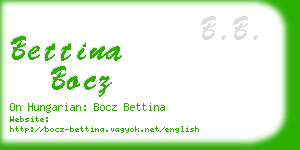 bettina bocz business card